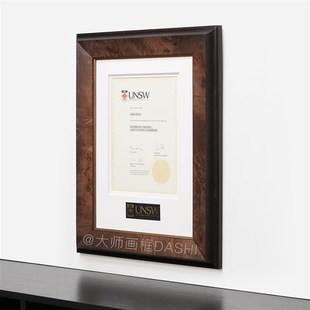 毕业装裱实木画框油画外框定制展示相框镜框奖状营业执照a4a3