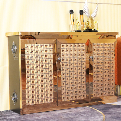 KTV电视柜不锈钢点歌柜子KTV功放机柜足浴K歌柜包厢点歌台家用