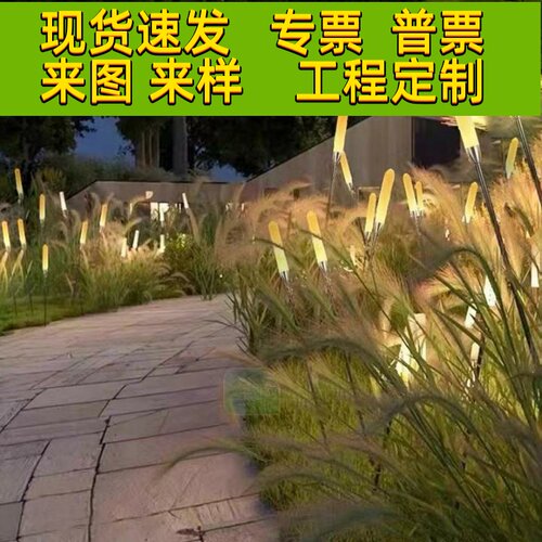 LED太阳能芦苇灯亚克力磨砂棒插地气泡棒户外防水草坪工程景观灯