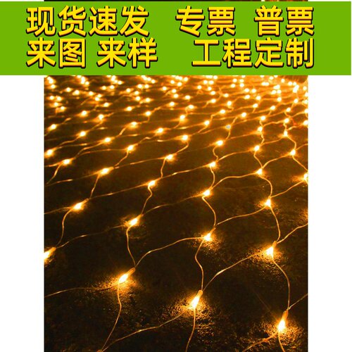 LED网灯彩灯闪灯串灯 户外防水网格状满天星星草坪装饰低压渔网灯