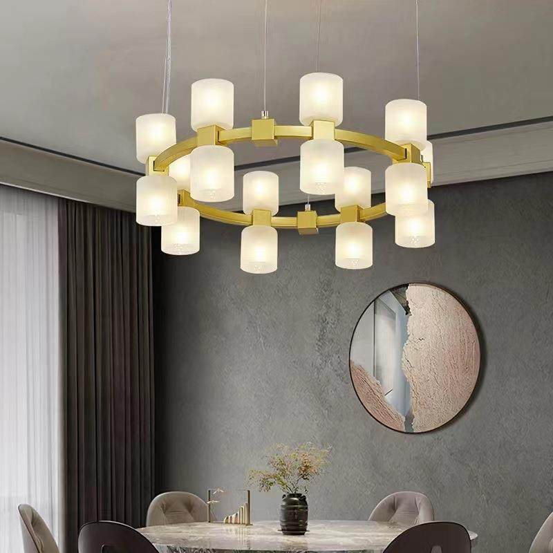 现代简约包厢吊灯酒店大堂餐厅高档包间别墅客厅圆形玻璃水晶灯具,家装灯饰光源,智能吊灯,淘宝优惠券,粉丝福利购,淘宝优惠卷