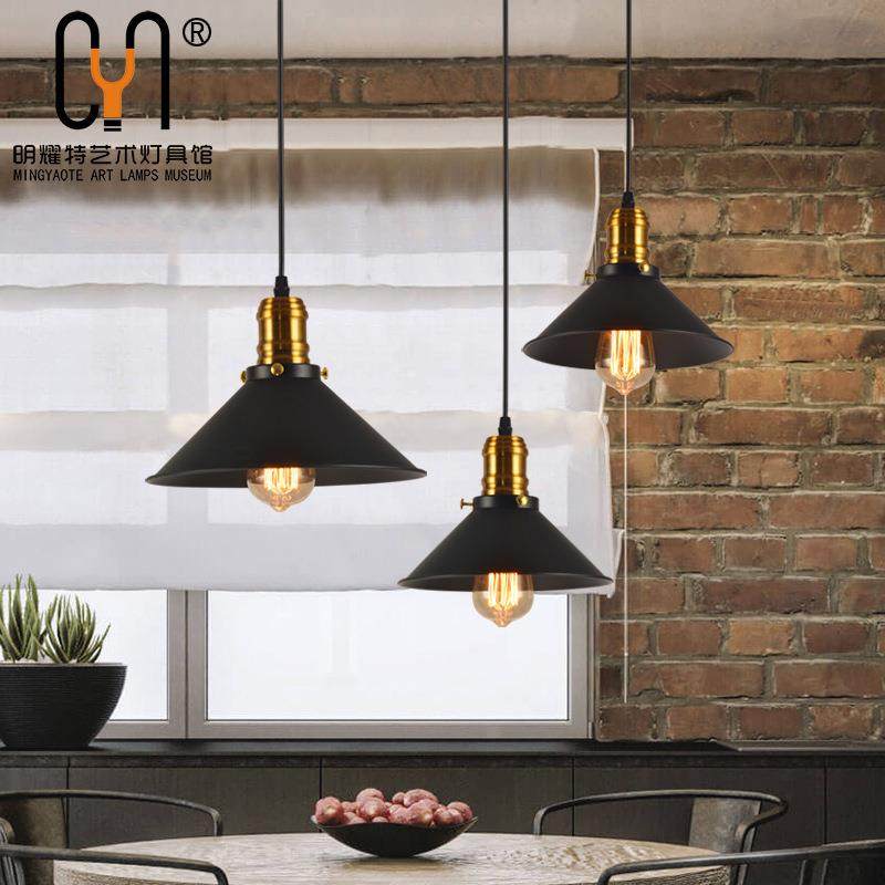 复古工业风简约吧台铁艺吊灯个性餐厅咖啡厅书房简约时尚吊灯,家装灯饰光源,智能吊灯,淘宝优惠券,粉丝福利购,淘宝优惠卷
