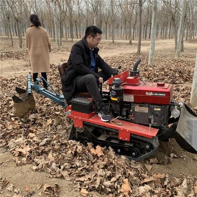 柴油手扶履带耕田犁地机多功能小型家用耕整翻地打田机农用微耕机
