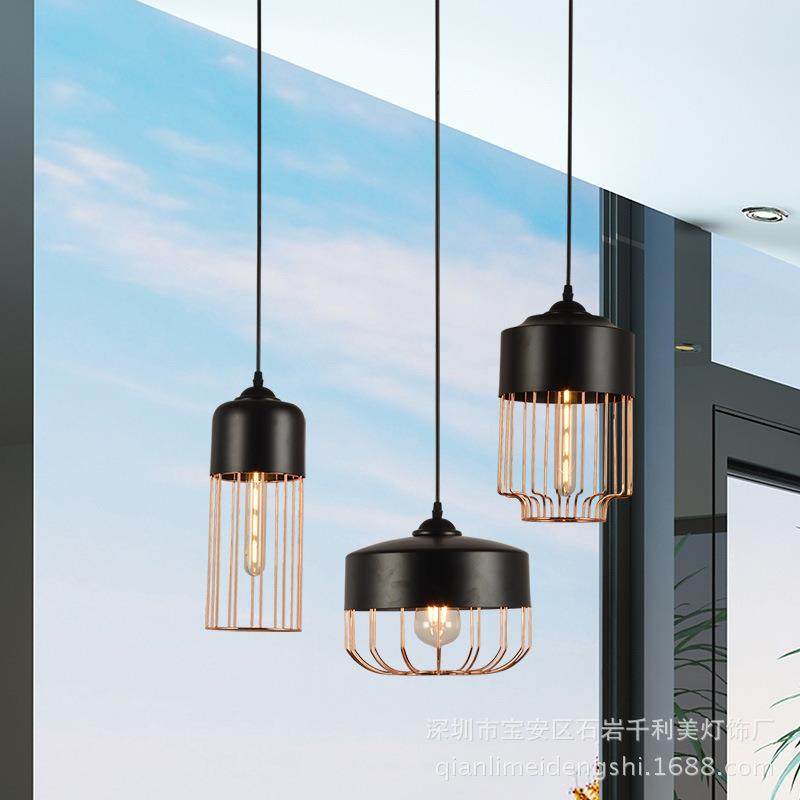 北欧简约时尚玫瑰金铁艺吊灯个性餐厅创意吧台客厅卧室艺术灯具,家装灯饰光源,智能吊灯,淘宝优惠券,粉丝福利购,淘宝优惠卷