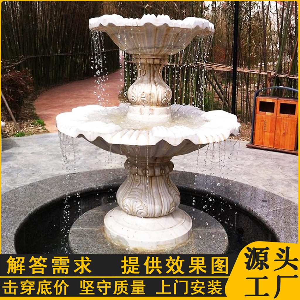 大鹏石业 大型仿古石雕喷泉 坚固耐腐 材质纹路清晰 酒店喷水池球,家居饰品,石雕,淘宝优惠券,粉丝福利购,淘宝优惠卷