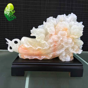 天然玉石招财白菜摆件客厅酒柜装饰品办公室摆设店铺开业商务礼品
