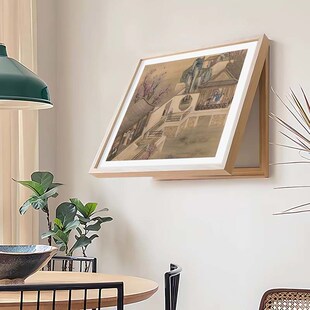 壁画 饰画庭院风格 中式 风实木电表箱挂画博物馆国画书房文艺装