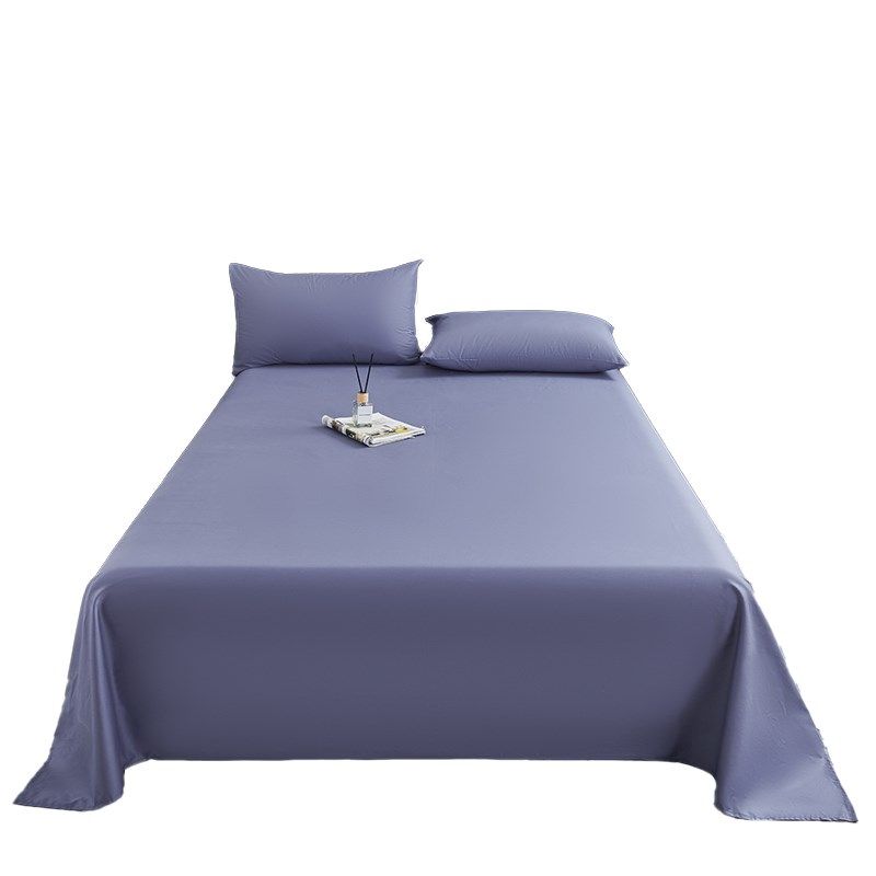 床单单件纯棉100全棉加厚被单学生宿舍单人四三件套纯色加厚夏季