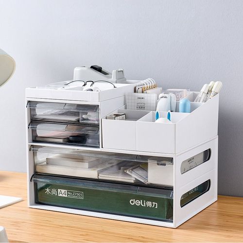 办公室桌面收纳盒抽屉式文件文具用品收纳架置物架文件储存整理箱