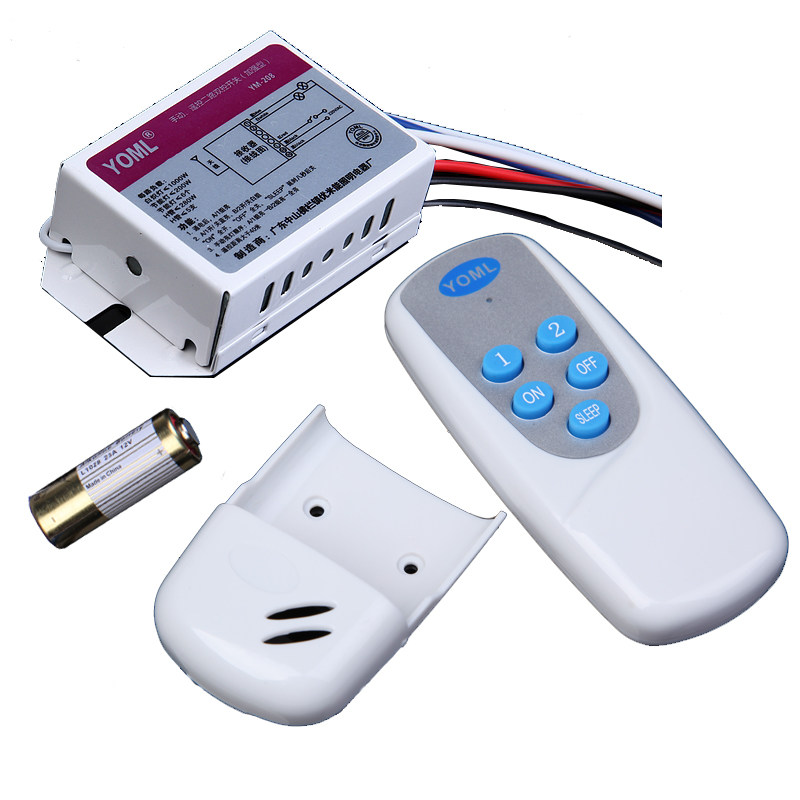 无线遥控开关分段220V二路两路电灯LED吸顶灯摇控器穿墙带延时