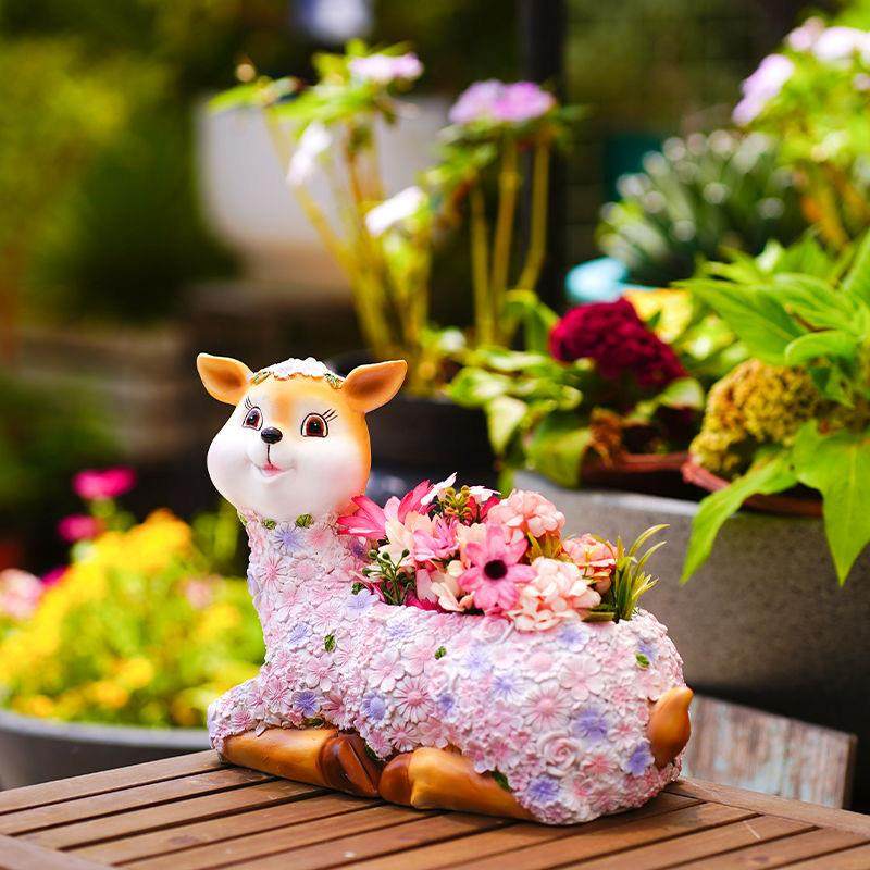 户外花园庭院花盆摆件梅花鹿花盆幼儿园阳台树脂雕塑多肉盆栽装饰,鲜花速递/花卉仿真/绿植园艺,割草机/草坪机,淘宝优惠券,粉丝福利购,淘宝优惠卷