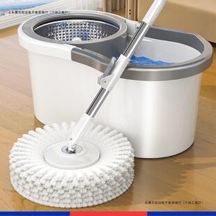 旋转甩干拖布神器加厚加大省力拖把家用一拖净懒人免手洗墩布
