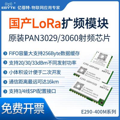 PAN3060国产LoRa射频模块ChirpIoT?扩频PAN3029串口收发无线SPI