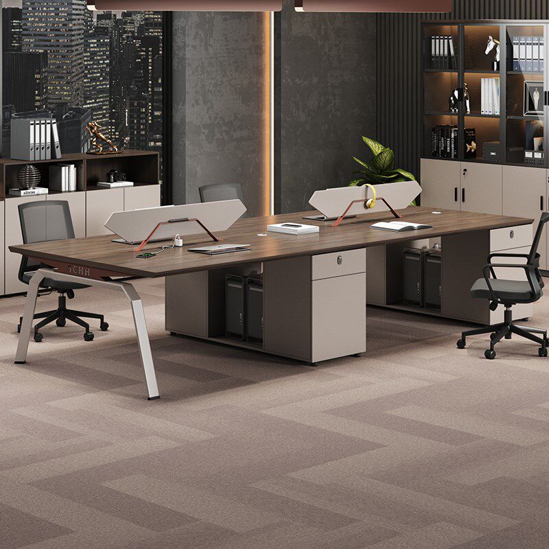 办公桌员工位桌椅组合4四人位屏风卡座办公家具办公室职员财务桌2