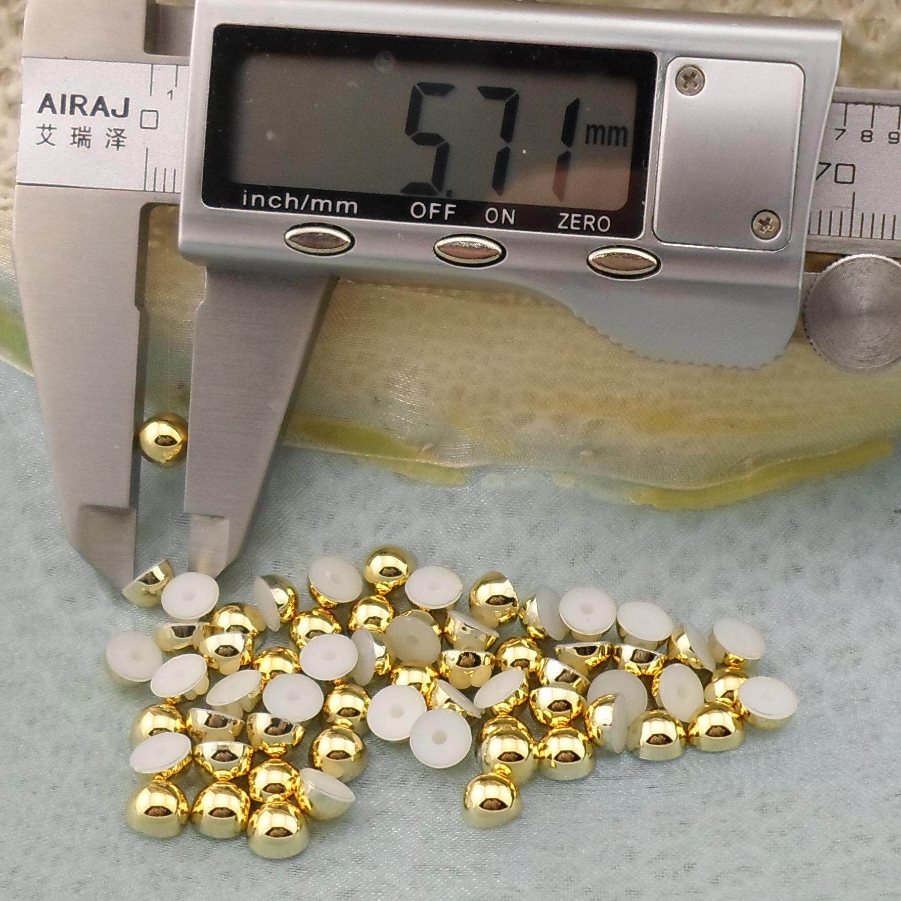 (塑料)底6MM×高3.14MM塑胶高档鞋子配饰蘑菇柳丁 半圆ABS撞钉