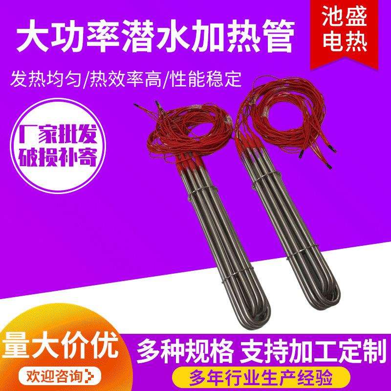 工业水箱电热管投入泳池水槽水罐池加热器380v大功率潜水加热管