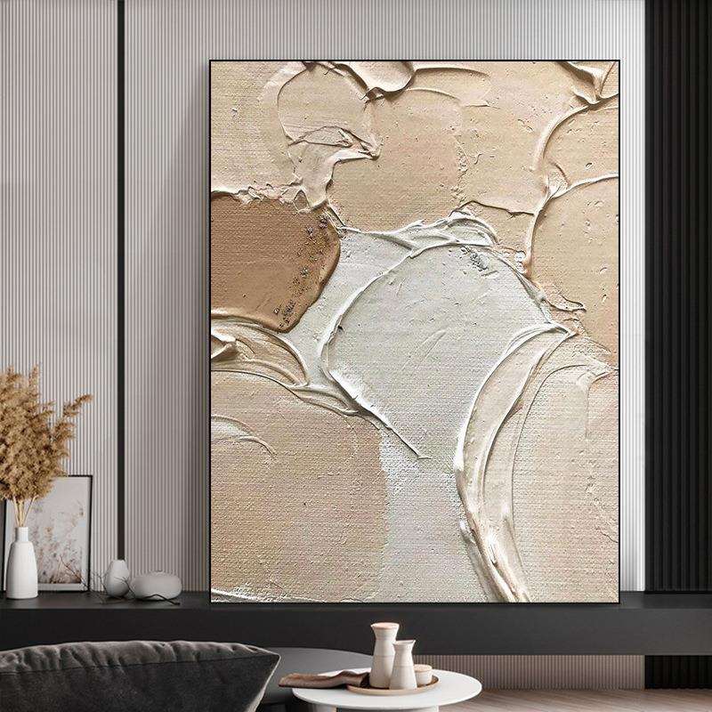 纯手绘油画《远方》客厅抽象装饰画玄关挂画竖版肌理画大幅落地画