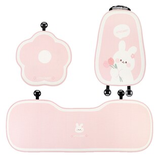 汽车坐垫卡通可爱蜂窝车载座椅透气座垫郁金香内饰用品女四季 通用