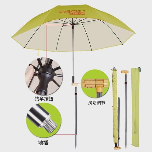 连球钓鱼伞大钓伞加厚防晒遮阳伞防雨防风渔伞超轻万向垂钓专用伞