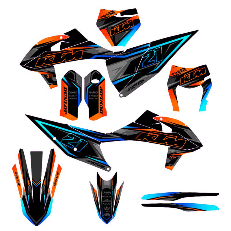 恒舰S5 Z300卒玛K8开禧320波速尔X6 X5越野摩托车贴花贴膜车贴画