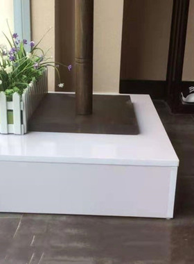 白色展示台地台直播台木流水台定制底座橱窗婚纱店地柜手办展示架