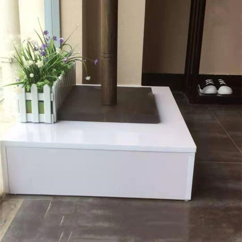 白色展示台地台直播台木流水台定制底座橱窗婚纱店地柜手办展示架