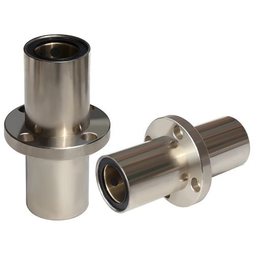 外钢内铜加长中间圆法兰石墨铜套固定座组件直线轴承LMFC6-60L