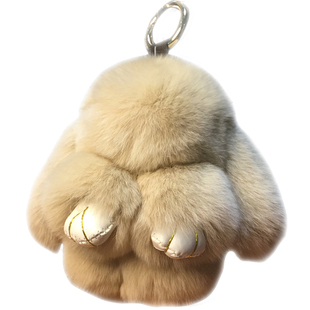 网红迷你真毛小兔子毛绒玩具兔手机挂件儿童玩偶公仔包挂饰钥匙扣