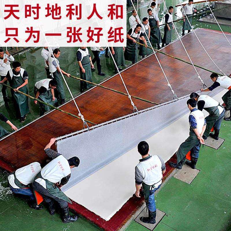 红星宣纸 大尺寸三丈三八尺丈二丈六丈八手工特皮宣纸国展