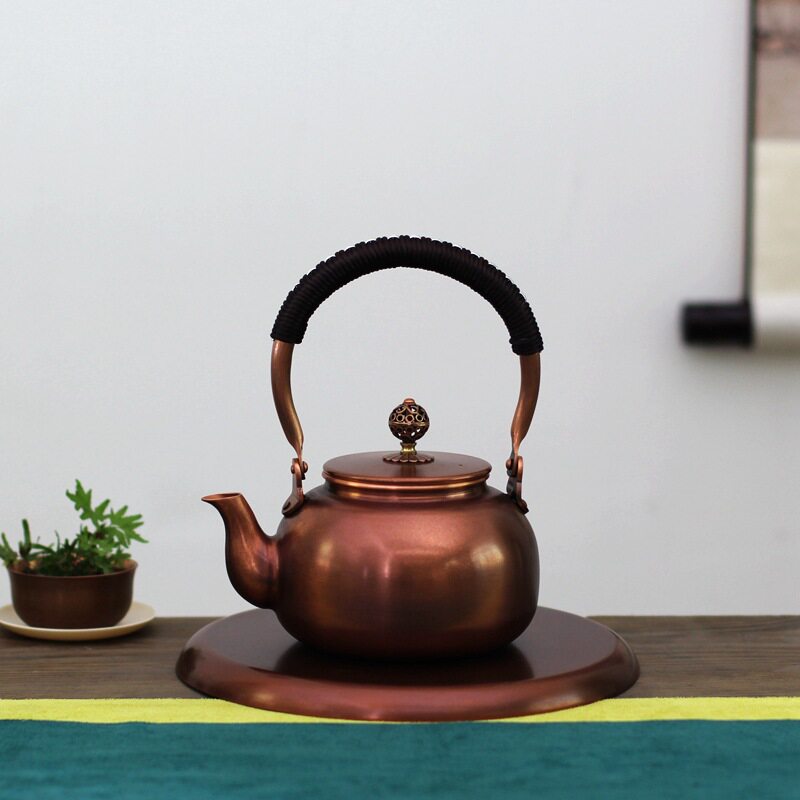 【素壶】迷你纯紫铜提梁小壶手工茶道煮茶壶小容量泡茶急需紫铜壶