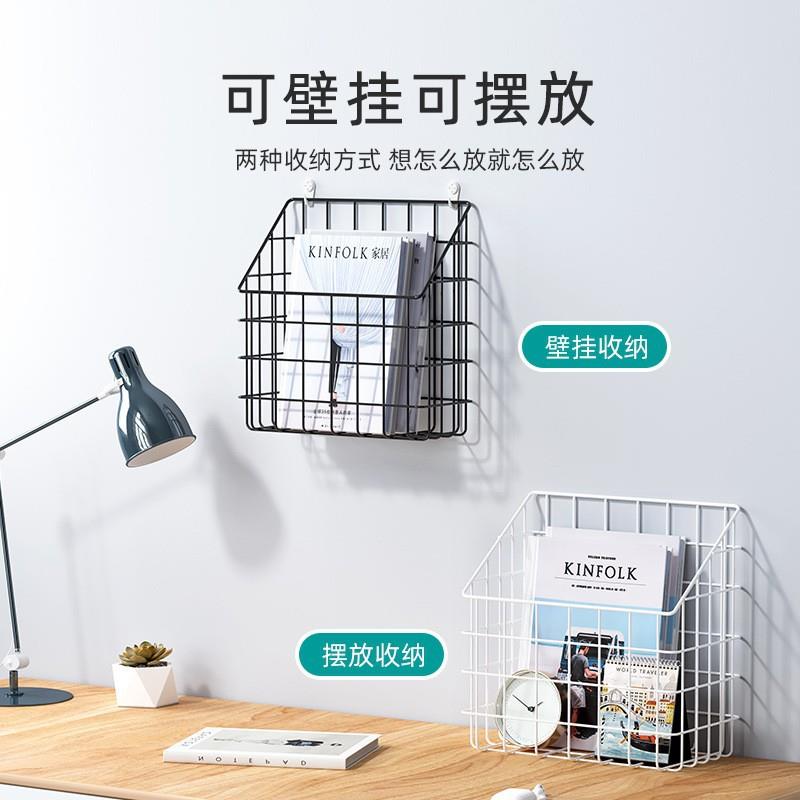 墙上书架免打孔壁挂置物架床头杂志收纳厕所墙面挂墙卫生间墙壁式