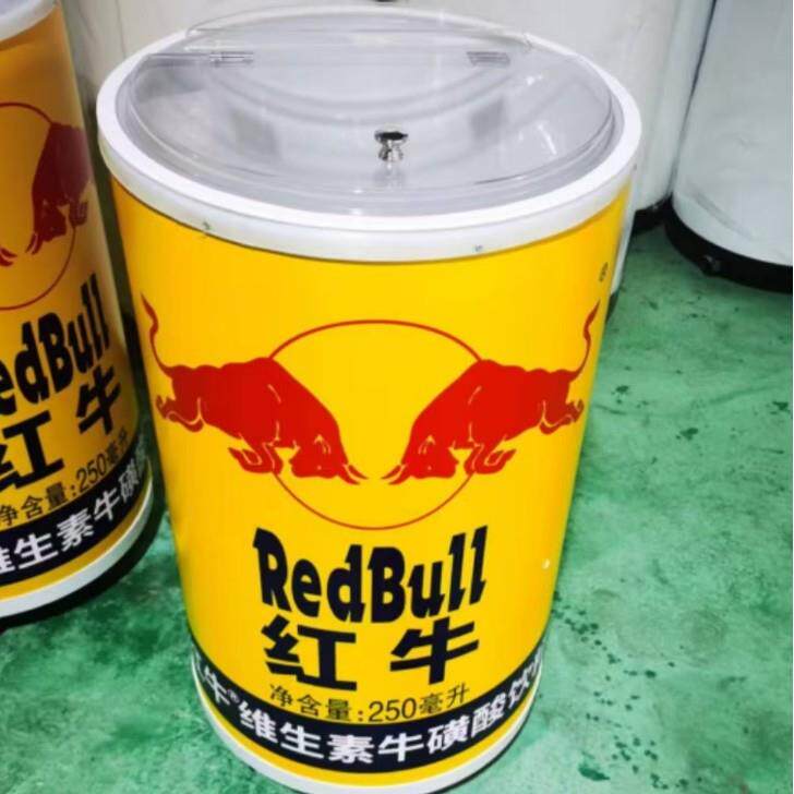 饮料广告促销冰桶加厚户外大塑料圆形保温移动冰桶冷饮促销大冰桶
