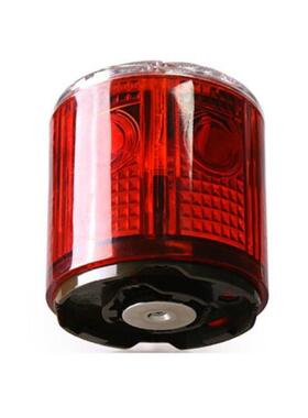 太阳能车用警示爆闪灯夜间施工频闪灯货车顶安全LED磁吸灯 红色磁