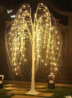 led编织柳树带暖白色串灯圣诞假日家庭花园派对节日婚礼卧室装饰