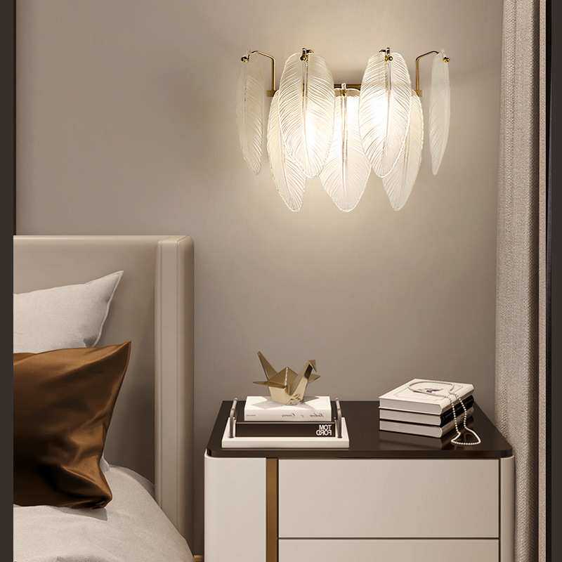 法式轻奢风客厅书房卧室床头壁灯后现代简约过道楼梯镜前氛围壁灯