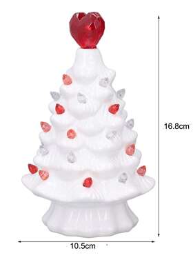 现货树脂情人节树LED摆件电池盒情人节家居树脂发光圣诞树工艺品
