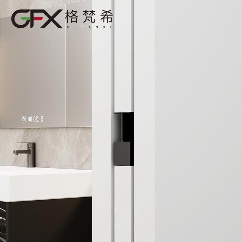 升级带收口边口袋门拉手内嵌式推拉移门暗藏拉手侧装门板内藏把手