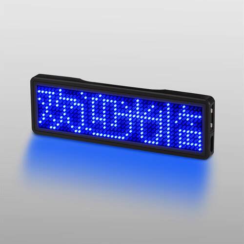 LED胸牌显示屏名片屏工号牌发光滚动走字酒后代驾