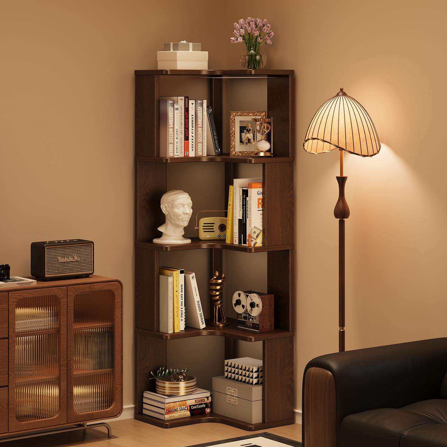 转角书架大容量多层落地置物架靠墙书柜客厅小角柜阅读收纳展示架,鲜花速递/花卉仿真/绿植园艺,割草机/草坪机,淘宝优惠券,粉丝福利购,淘宝优惠卷