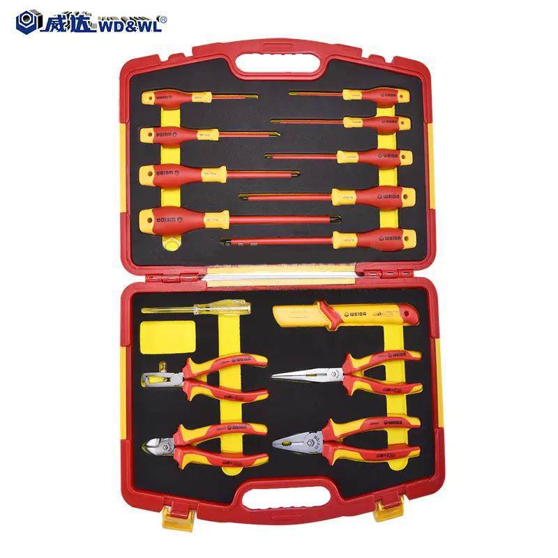 文登威达15/18/19/25件绝缘维修工具组套VDE耐压多组合电工工具箱,鲜花速递/花卉仿真/绿植园艺,割草机/草坪机,淘宝优惠券,粉丝福利购,淘宝优惠卷