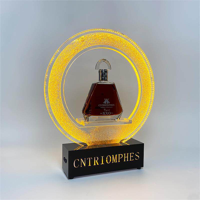 酒吧新款发光酒座KTV黑桃A洋酒底座香槟XO激光酒座 LED发光洋酒架