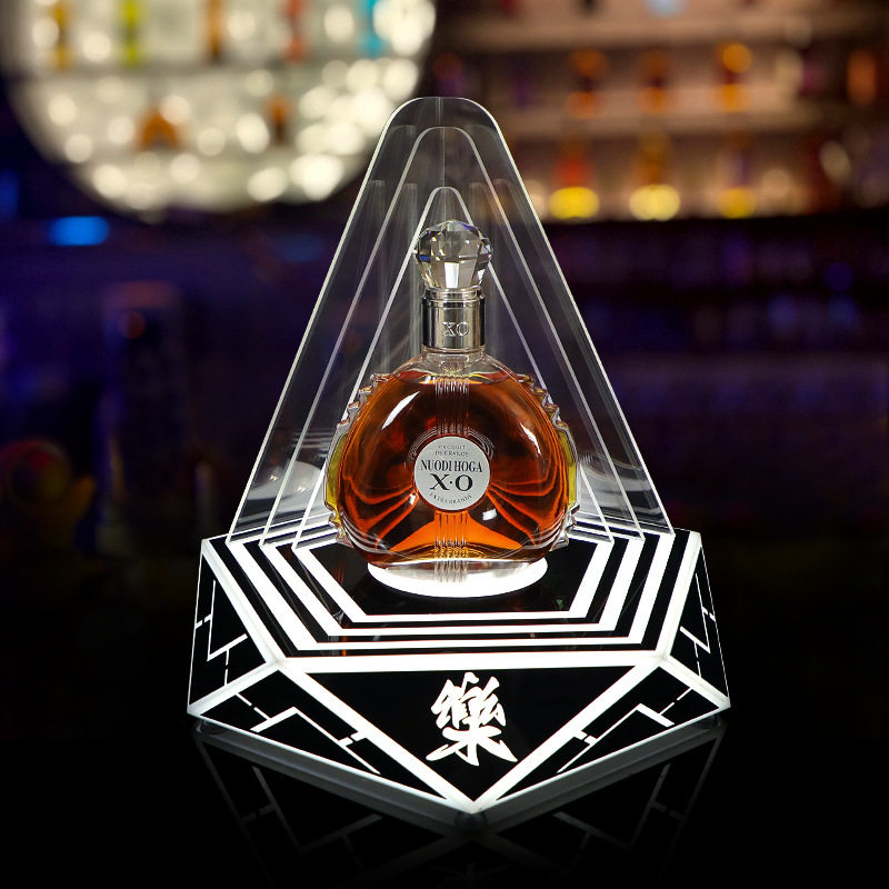 酒吧亚克力钻石发光酒座夜场会所洋酒五边形底座香槟XO酒托酒架