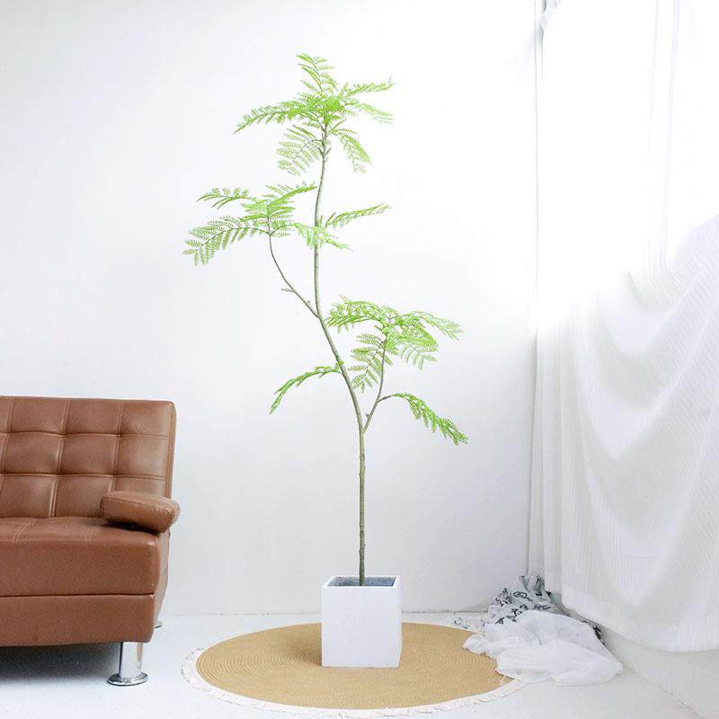 仿真蓝花楹中式假植物盆栽室内摆件仿真树 客厅摆件轻奢仿真植物
