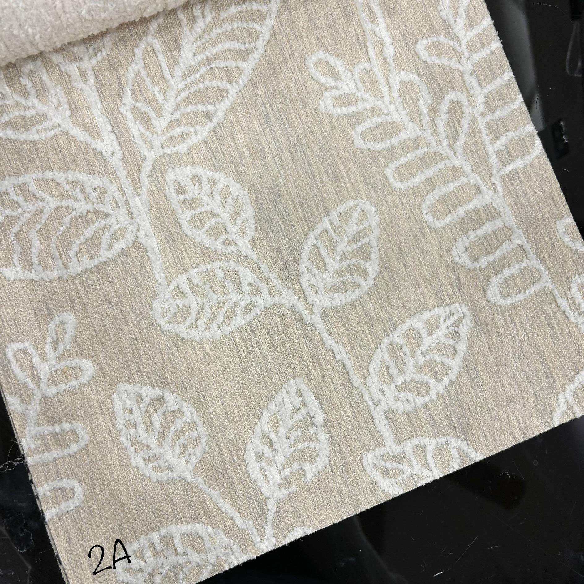 门幅280cm定高复古中古风格黑色加厚雪尼尔提花面料奶茶色窗帘布