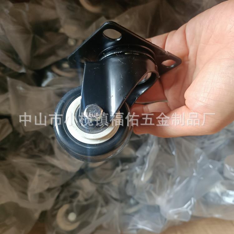 厂家直供1.5寸2寸工业万向脚轮带刹车橡胶家具定向滑滚轮金钻轮子