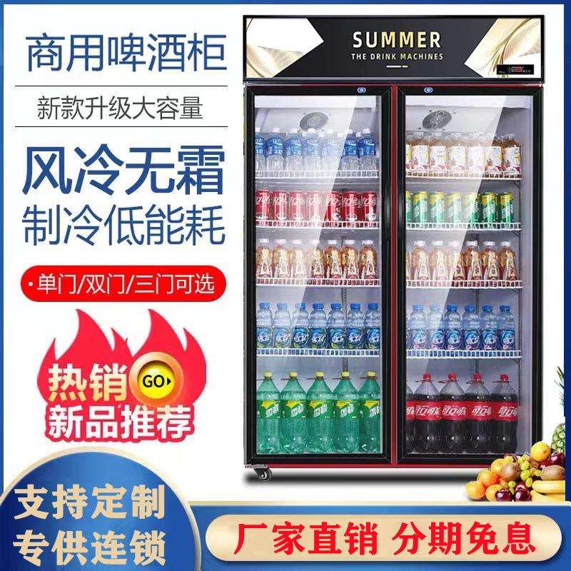 商用展示柜啤酒柜饮料单门双开三门保鲜柜立式冰柜冷藏保鲜超市柜