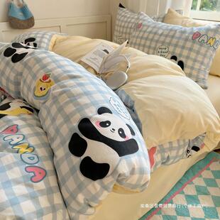 南通家纺a类学生宿舍全棉麻四件套床上用品被套小碎花床单三件套