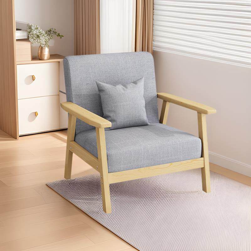 布艺沙发客厅单人椅茶几组合三人位小户型卧室办公室简易双人沙发