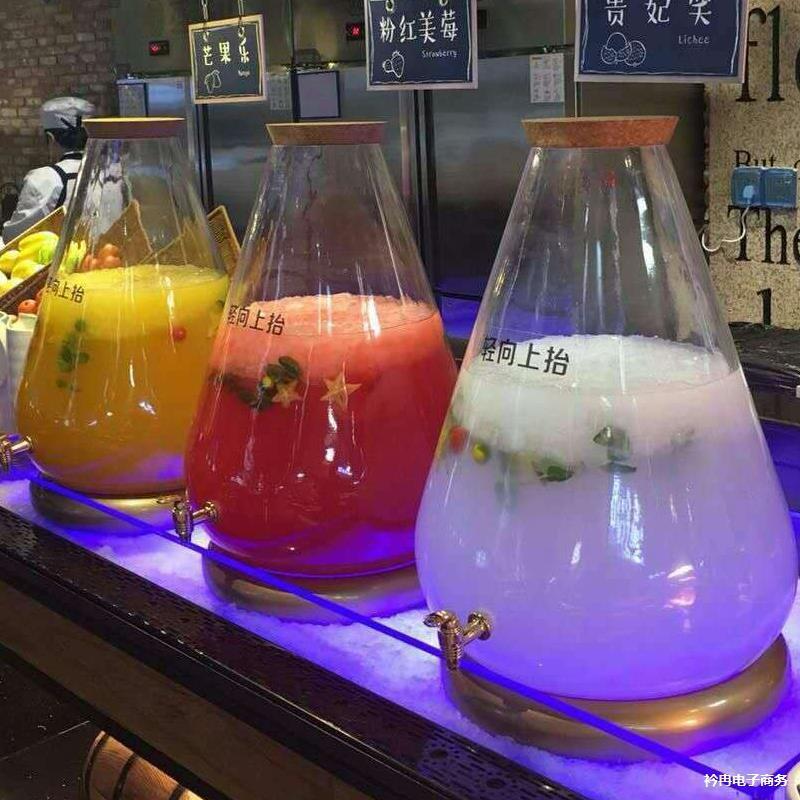 大容量果汁罐带龙头透明玻璃泡酒瓶25升自助饮料桶商用开关冷水壶