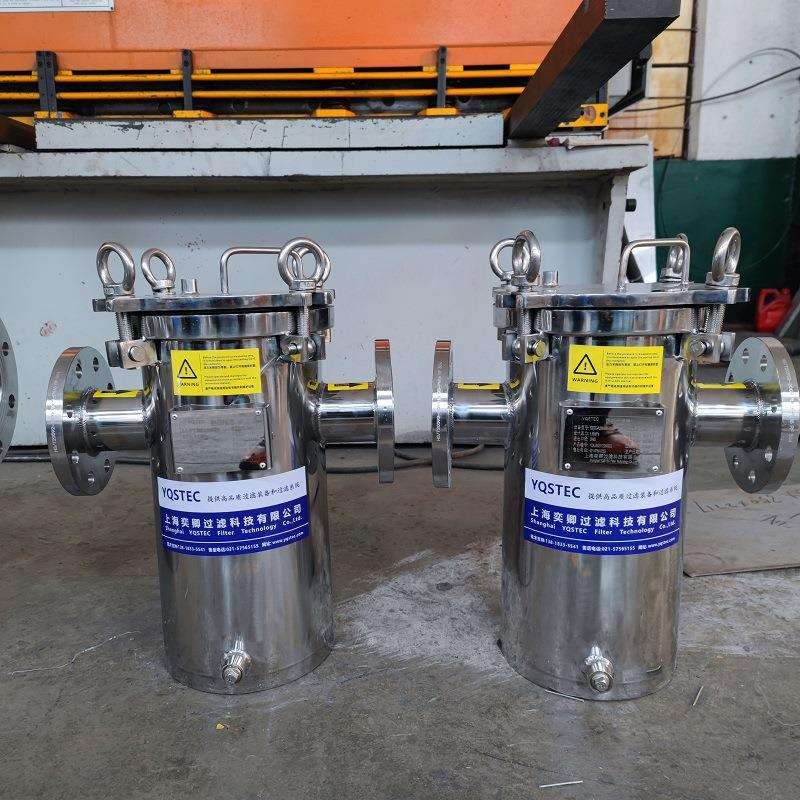 奕卿科技 不锈钢篮式过滤器 DN65 抛光提蓝式过滤器